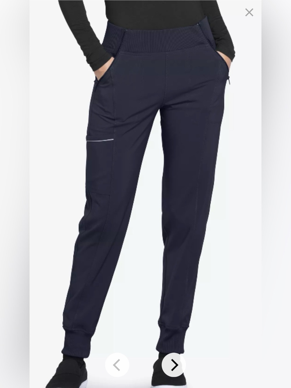 Cherokee Infinity Women's 5-Pocket STRETCH Tapered Jogger Cargo Scrub Pants